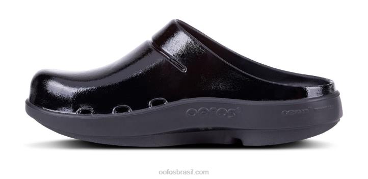 preto OOFOS tamanco feminino oocloog luxo 62V296